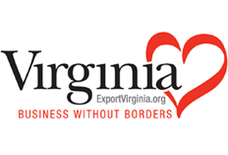 Virginia Export Virginia logo with heart graphic, tagline 'Business Without Borders.'