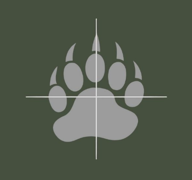 Major Land Snipers Cup logo, a bear paw print with a rifle scope crosshair overlay.