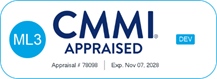 CMMI-DEV Maturity Level 3 Appraised (Appraisal #78098, valid through Nov 7, 2028)